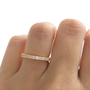 Gold Eternity Band Ring. Gold Stacking Ring. Sterling Silver Gold Plated Wedding Band. 2mm Wedding Ring. Packed In A Luxury Gift Box.