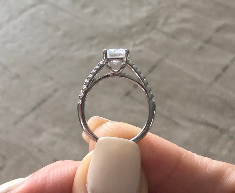 1.5 Carat Radiant Cut Engagement Ring. Radiant Engagement Etsy UK