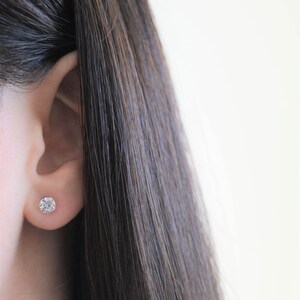 Sterling Silver 5mm Premium Quality Round Cz Studs. High Quality Round Cz Stud Earrings.