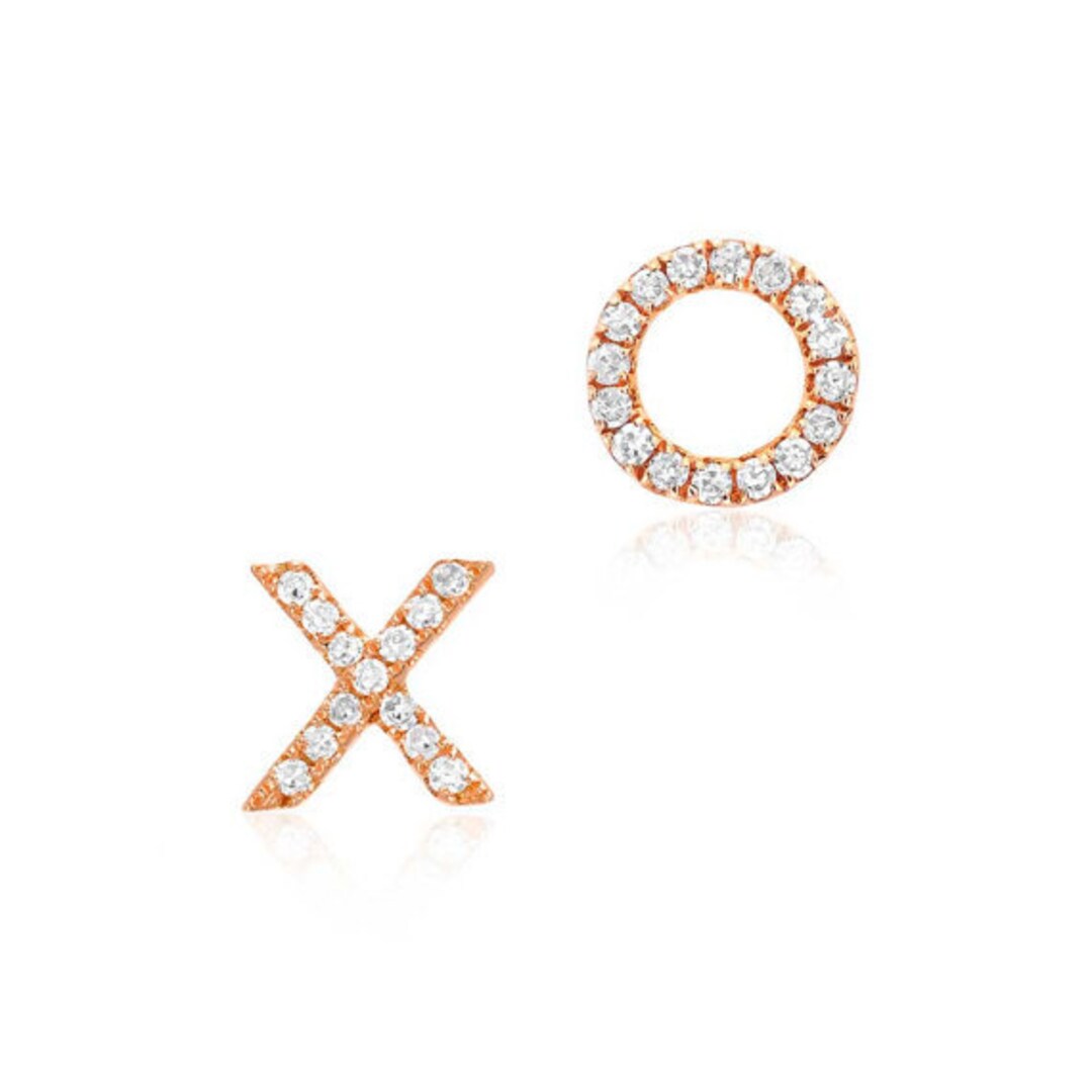Xoxo Earrings. Xoxo Stud Earrings. Xoxo Silver Stud Earrings. Etsy