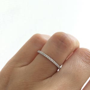 Silver Wedding Band Ring. Eternity Band Ring. Sterling Silver Stacking Ring. Stackable Ring. Silver Eternity Band Packed In A Luxury Box. image 5