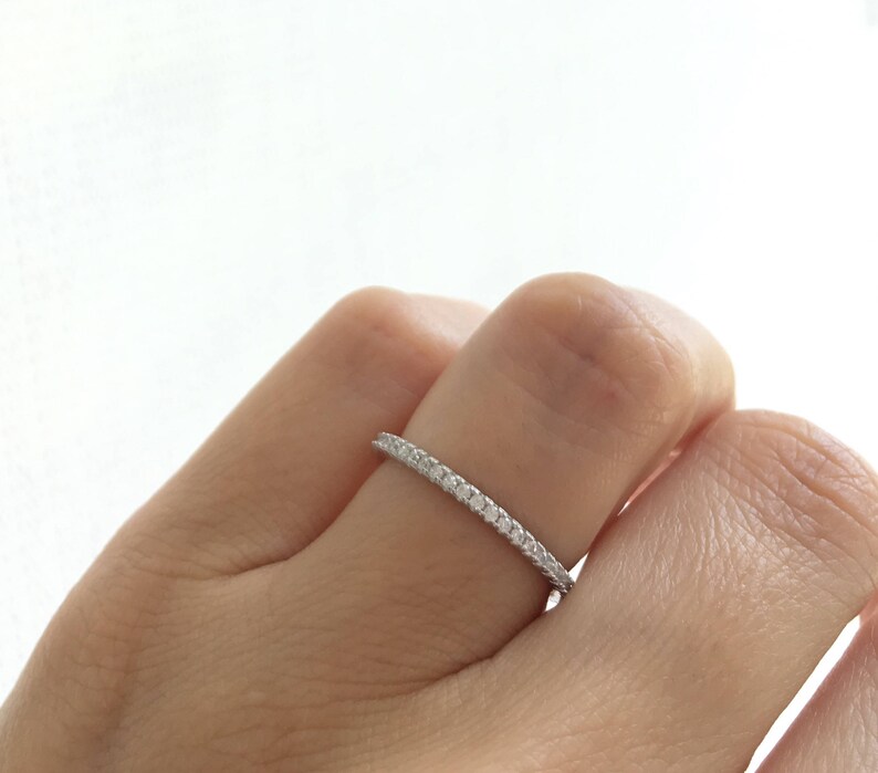 Silver Wedding Band Ring. Eternity Band Ring. Sterling Silver Stacking Ring. Stackable Ring. Silver Eternity Band Packed In A Luxury Box. image 5