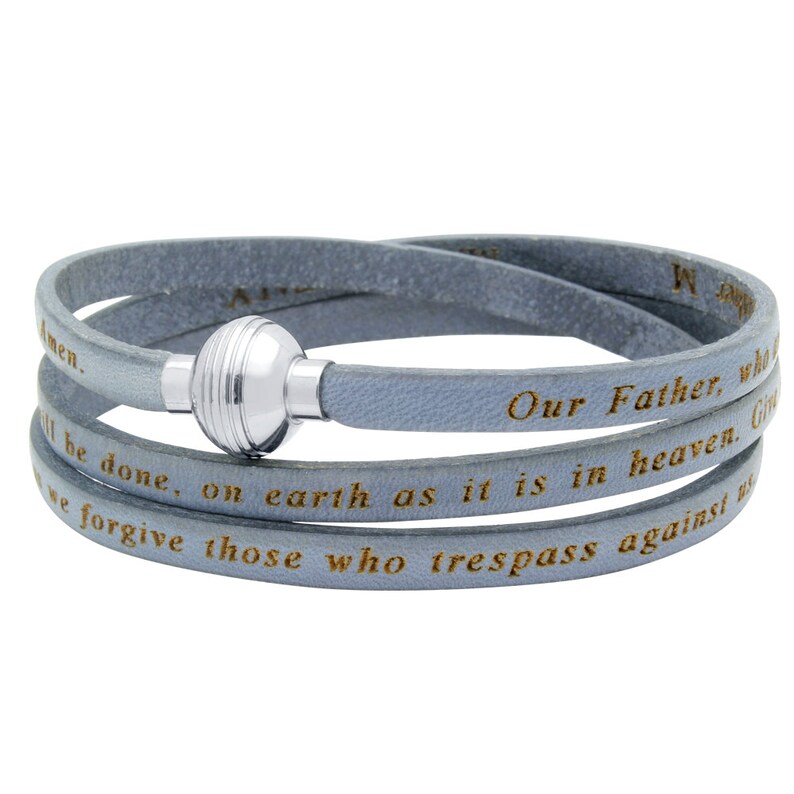 Genuine Leather Religious Wrap Bracelet. Brazalete Del Padre Etsy