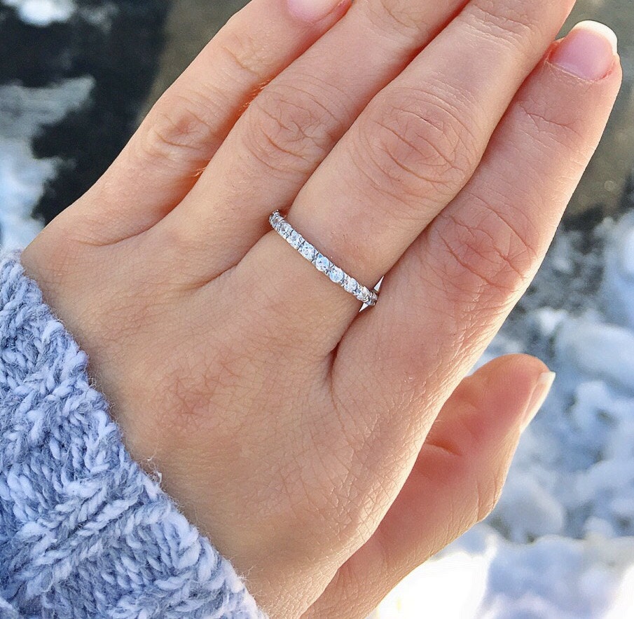 Swarovski Crystal Eternity Ring - Etsy Swarovski Crystal Eternity Ring - Etsy
