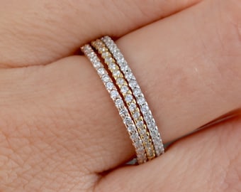 Eternity ring set. Stacking rings. Stacking ring set. Silver ring set. Beautiful high quality ring set. Eternity ring. Stackable rings.