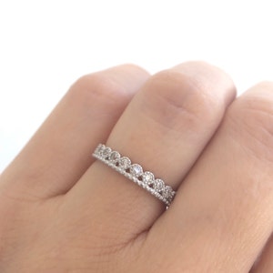 Multi Circle Ring. Eternity Ring. Full Eternity Band. Wedding Band. Stacking Band. Sterling Silver Wedding Ring.