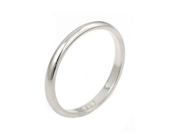 Simple band ring. Sterling silver 2mm band ring. Stackable ring. Stacking rings. Silver band ring.