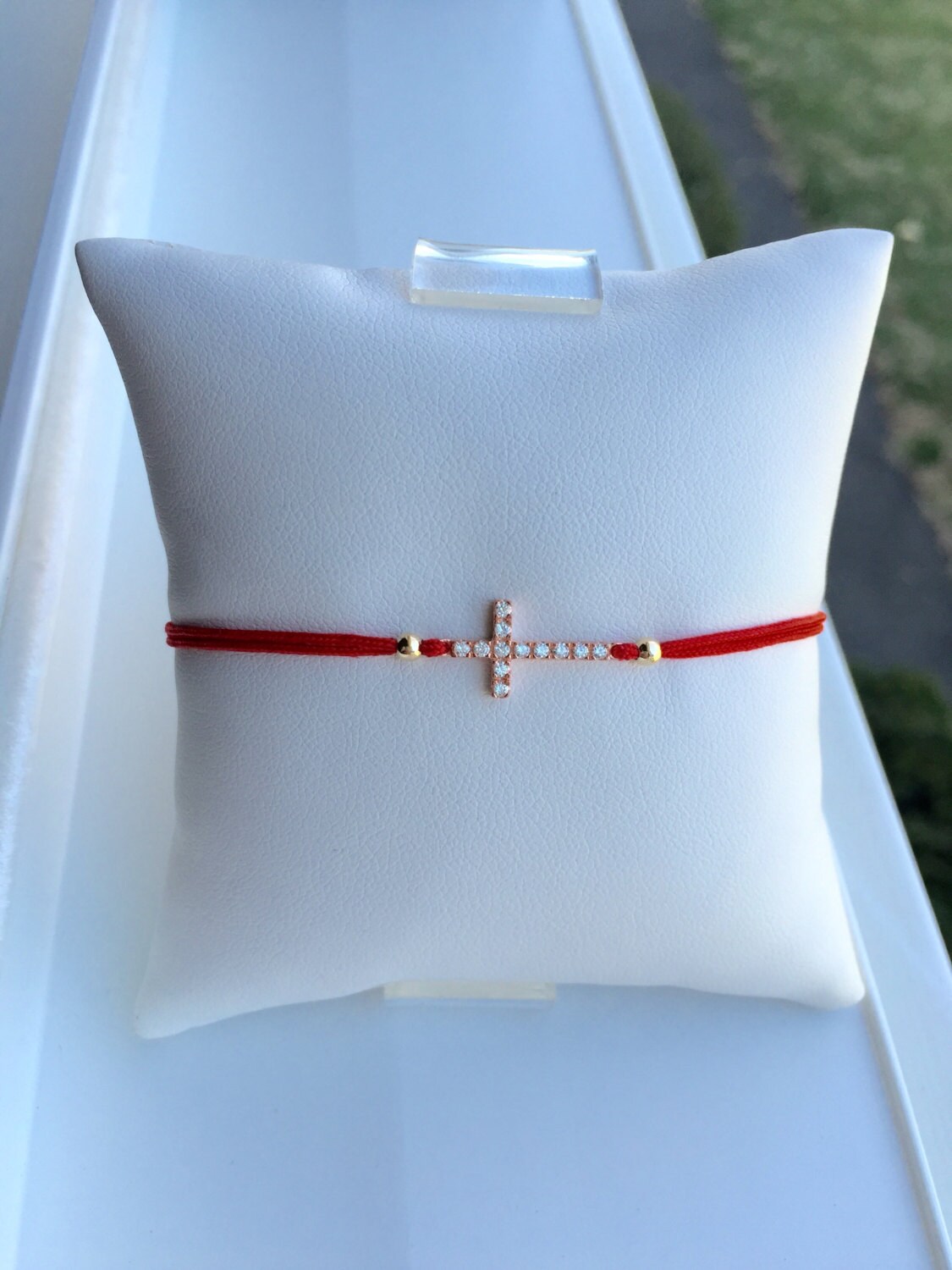 Red String Silver Cross Bracelet. Red, Brown or Black String Red String Silver Cross Bracelet. Red, Brown or Black String