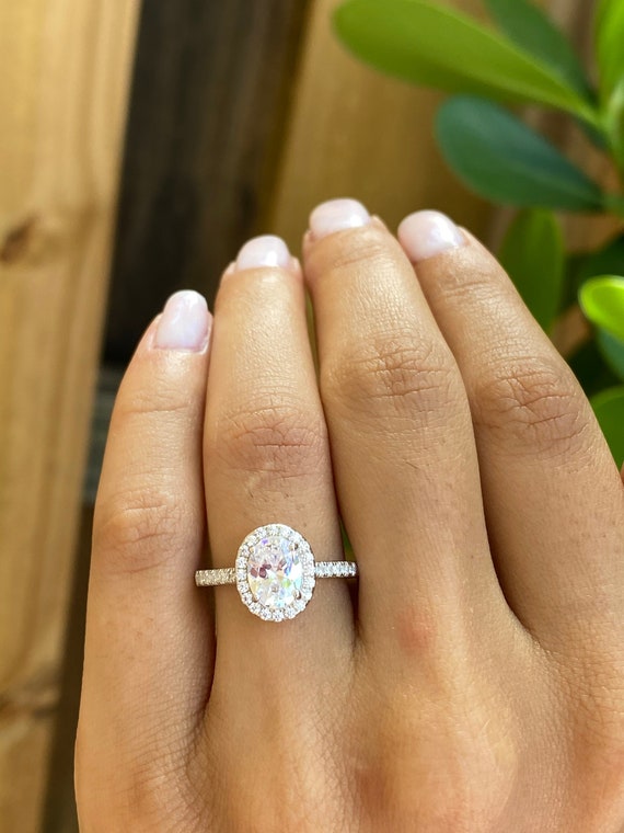 3 carat Oval Halo Engagement Ring – Ascot Diamonds