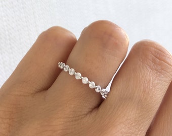 エタニティ リング 3 個セット。最高品質の高光沢 CZ エタニティ