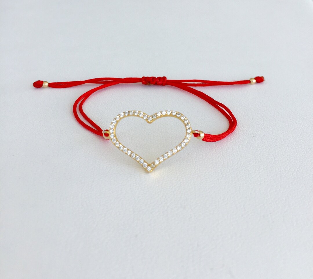 Red String Bracelet. Red String Heart Bracelet. Celebrity Bracelet