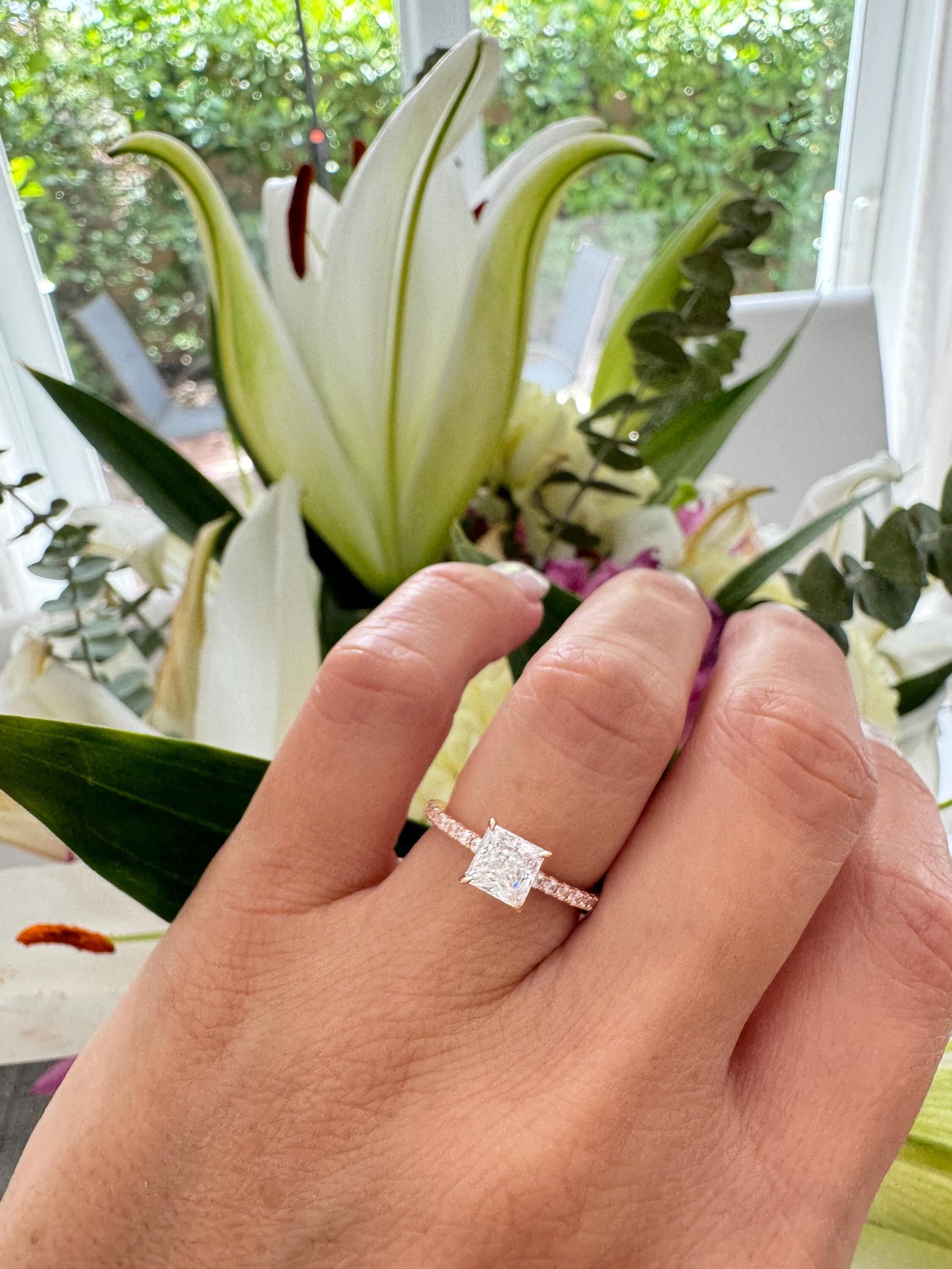 princess cut dress ring Rose Gold Engagement Ring. 1 Carat Engagement Ring. Promise Ring. Anniversary Ring. Minimalist Ring. Princess Cut Wedding A stunning example of neck:16-16.5 Diamond rings TANK DRESSES Lulus Dress Black Shift