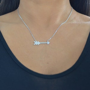 Arrow necklace. Sterling silver arrow necklace. Silver necklace. Cupid's necklace. Rose gold arrow necklace. Gold arrow necklace. Necklace image 4