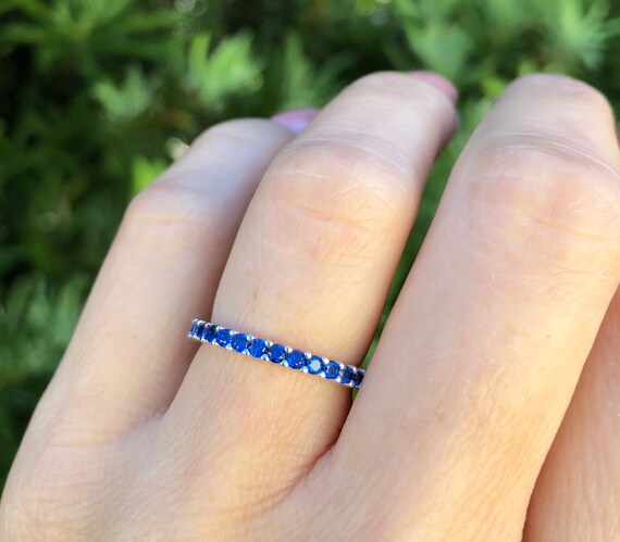 Blue eternity ring clearance