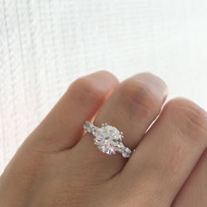 Roud Cut Engagement Ring. Round Solitaire Ring. Promise Ring. Fine Quality Sterling Silver Wedding Ring, Packed In A Luxury Gift Box.