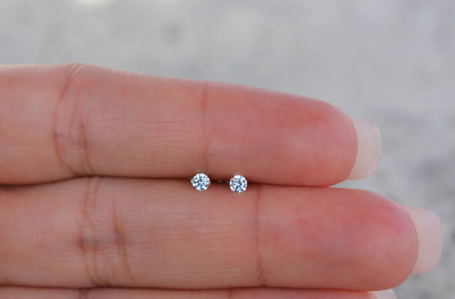 High Quality Cz Stud Earrings. Tiny Stud Earrings. Sterling Etsy