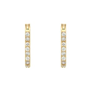 Huggie earrings. Gold huggie earrings. Silver huggie earrings. Cz diamond huggies. Small hoop earrings. Hoop earrings. small huggies. image 4