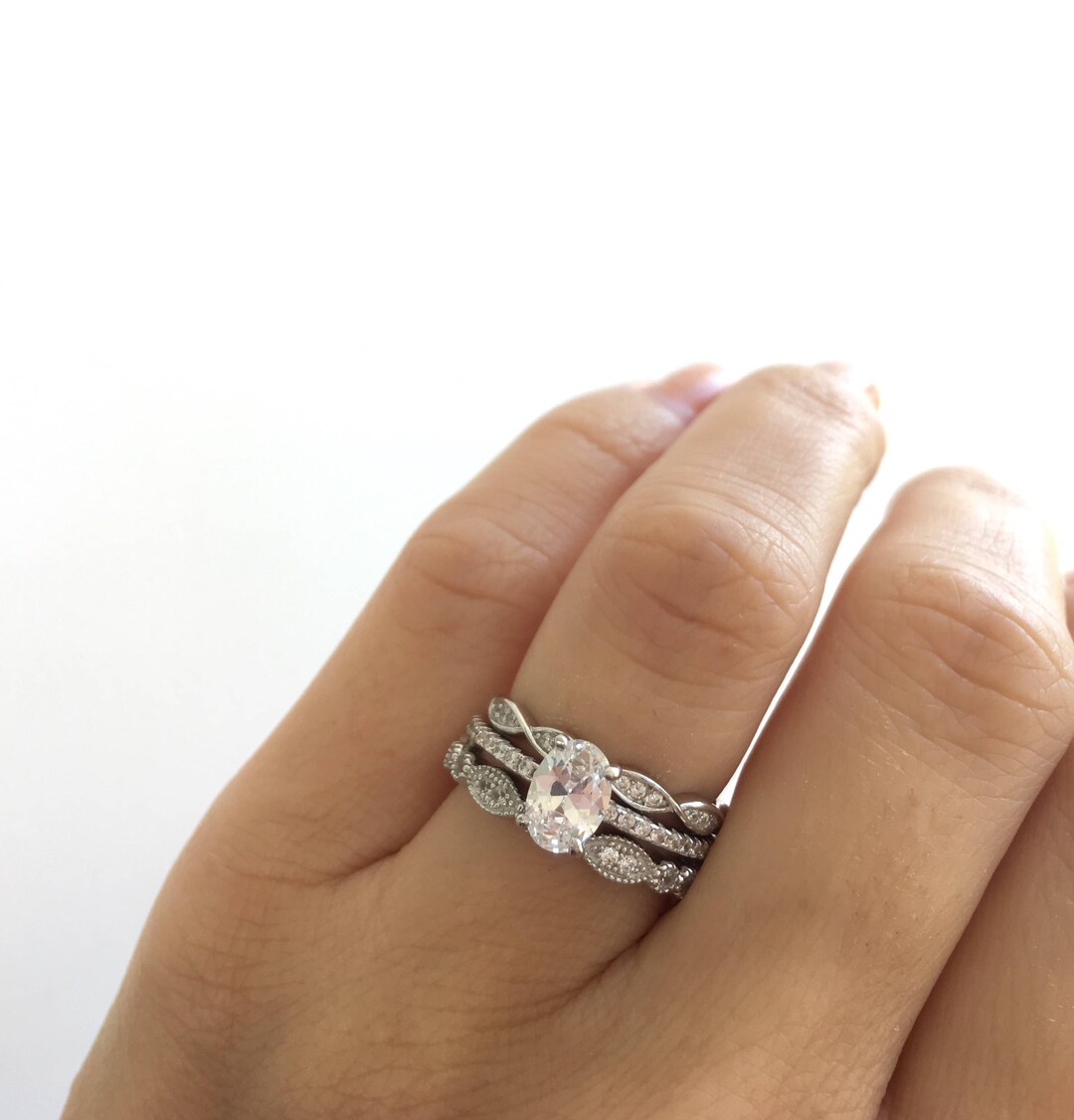 Bague de fiançailles Ensemble de bagues Bracelet