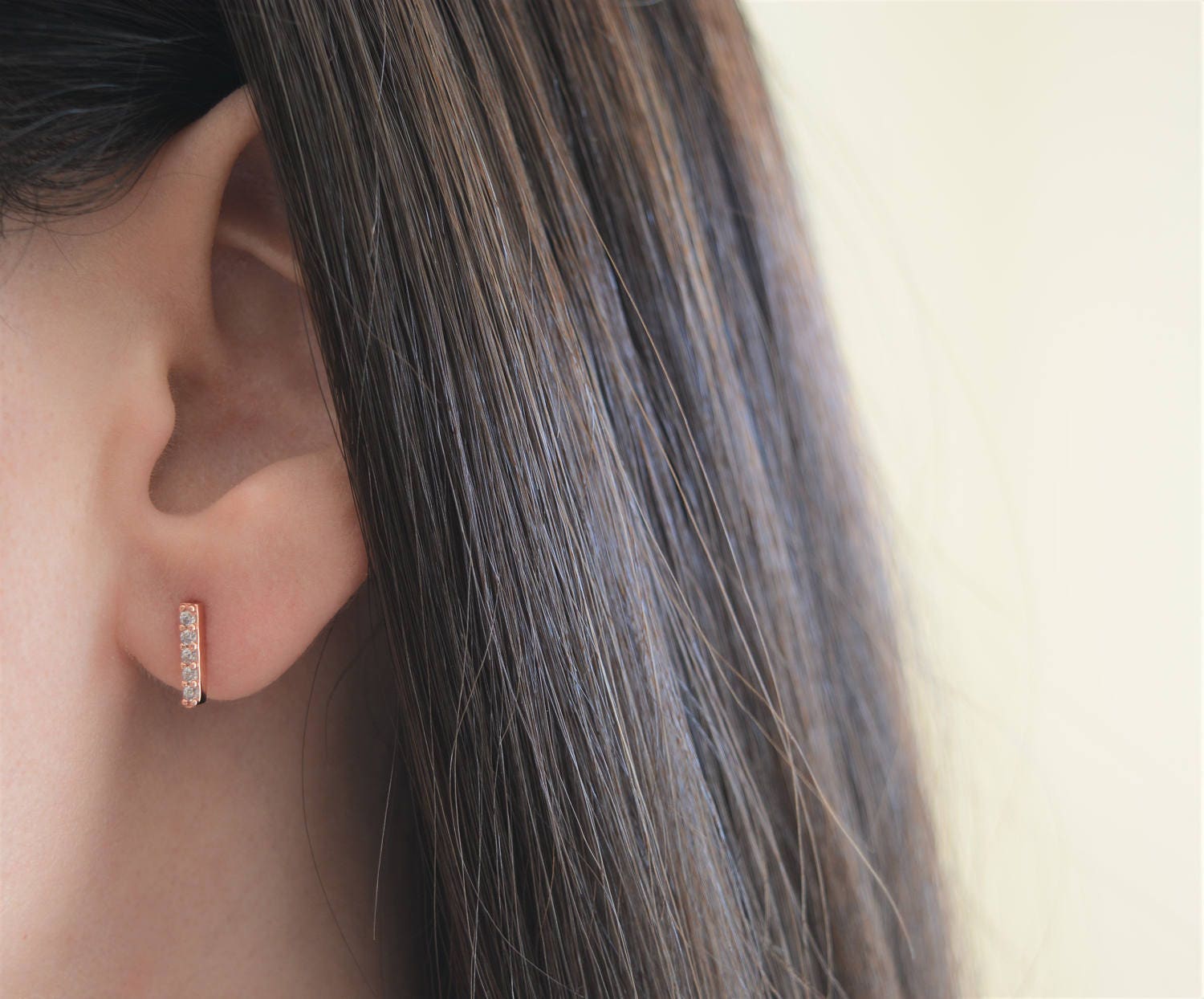 Silver Space Bar Earrings main image 0
