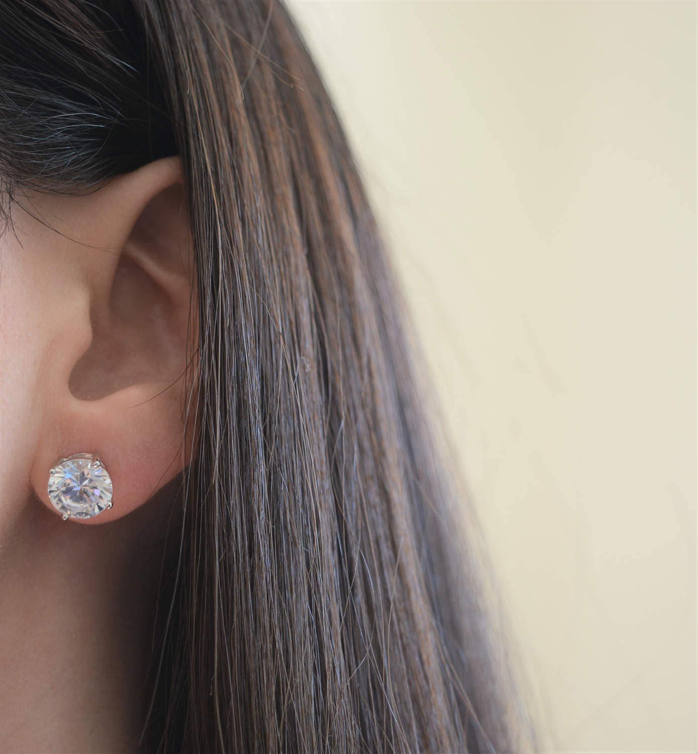 [LUXE]Cz Hoop & Stud Earring - 18K Gold Plated Waterproof Sterling Silver main image 0