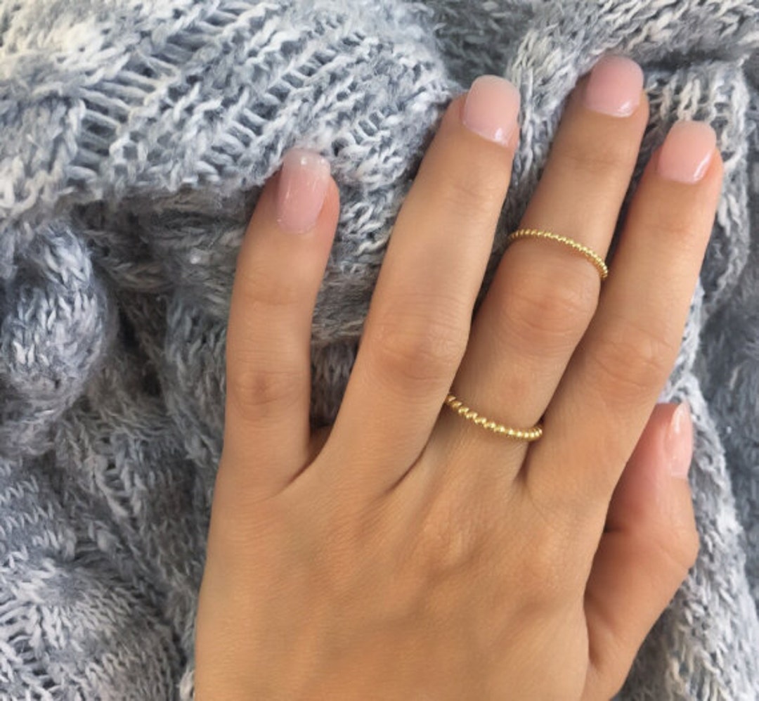 Sterling Silver Simple Bead Ring. Silver Stacking Ring. 1.5mm - Etsy