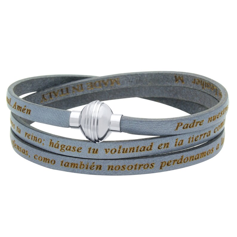 Genuine Leather Religious Wrap Bracelet. Brazalete Del Padre Etsy