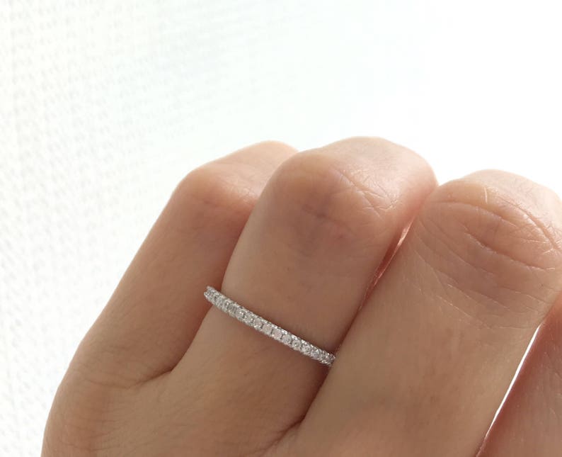 Silver Wedding Band Ring. Eternity Band Ring. Sterling Silver Stacking Ring. Stackable Ring. Silver Eternity Band Packed In A Luxury Box. image 4