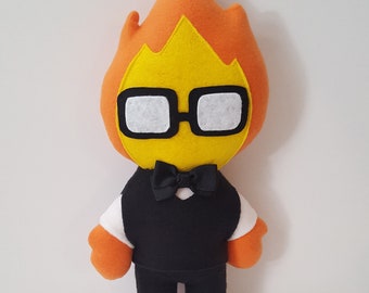 Undertale Grillby plush, Unofficial Handmade, Video Game