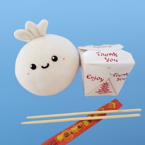 Kawaii Bao Dumpling Plush, Cute Food Pillow, Play Food Toy, Handmade