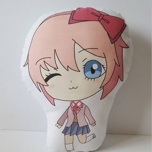 Doki Doki Literature Club Sayori Kissen, Anime Girl Plüsch, Indie Videospiel, handgemacht