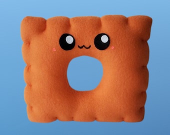 Kawaii Cheese Cracker Plush, Cute Chedder Snack Pillow, Play Food Toy, Handmade