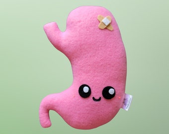 Kawaii Stomach Plush, Cute Organ Pillow, Body Anatomy, Gastric Bypass, Handmade