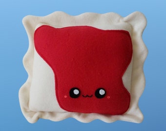 Kawaii Ravioli Plush, Cute Italian Food Pillow, Play Food Toy, Handmade