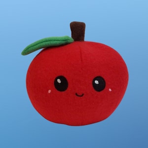 Kawaii Apfel Plüsch Kissen, Süß Obst Essen Kissen, Spielen Essen Spielzeug, Handgemacht