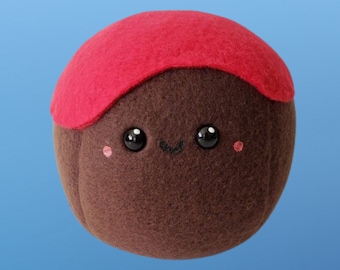 Kawaii Meatball Plush, Cute Food Pillow, Play Food Toy, Handmade