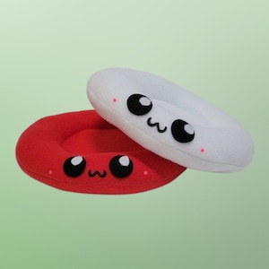 Kawaii Blutkörperchen Plüsch, niedliches Organ Kissen, rotes Blut, weißes Blut, Körperanatomie, Blut spenden, handgemacht