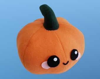 Peluche de calabaza kawaii, almohada grande de fruta, juguete de peluche suave, 33 x 23 cm, hecho a mano