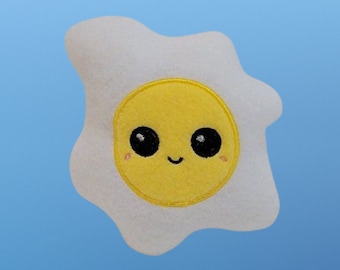 Kawaii Little Egg Plush, Cute Food Pillow, Play Food Toy, Handmade