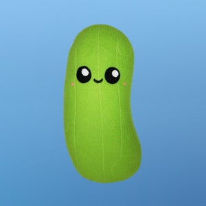 Kawaii Pickle Plush, Cute Food Pillow, Play Food Toy, Handmade