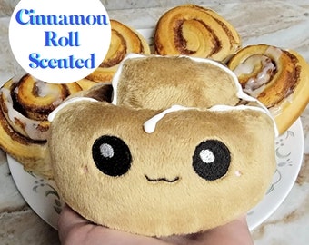 Kawaii Little Cinnamon Roll Plush, Cute Food Pillow, Play Food Toy, Scented, Handmade