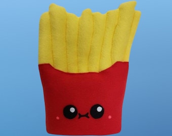 Kawaii French Fry Plush, Cute Food Pillow, Play Food Toy, Handmade, Fast Food