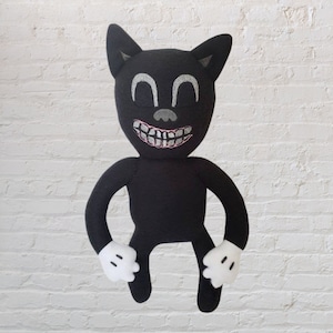 Cartoon Cat Plush, Unofficial, Indie Video Game Pillow, Handmade