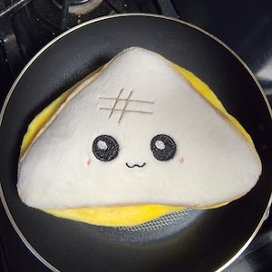 Kawaii Grilled Cheese Plush, Cute Food Pillow, Play Food Toy, Handmade