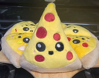 Kawaii Little Pizza Plush, Cute Food Pillow, Play Food Toy, Handmade