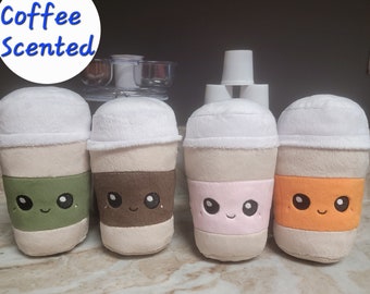 Kawaii Coffee Plush, Cute Food Pillow, Coffee Cup, Coffee Lovers, Play Food Toy, Handmade