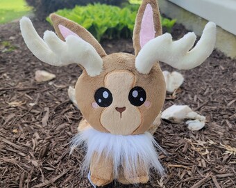 Jackalope plush cryptid, Cute Kawaii Horror, Creepypasta, Goth American Folklore, Handmade