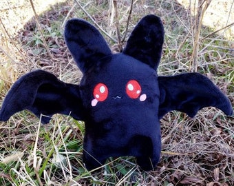 Mothman Plush Cryptid, Kawaii Horror, Cute Goth, Creepypasta Pillow