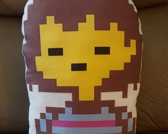 Undertale Frisk Plush Pillow, Unofficial, Indie Video Game, Handmade