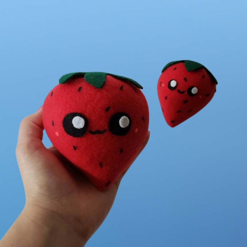 Cute Kawaii Strawberry Plush Etsy