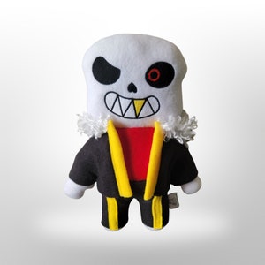 Underfell Sans Plush, Undertale Fan Art, Indie Video Game, Handmade